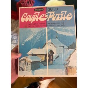 Vintage Whitman Guild Couple Puzzle Swiss Alps 1960 Sealed 250 Piece Set No 4807